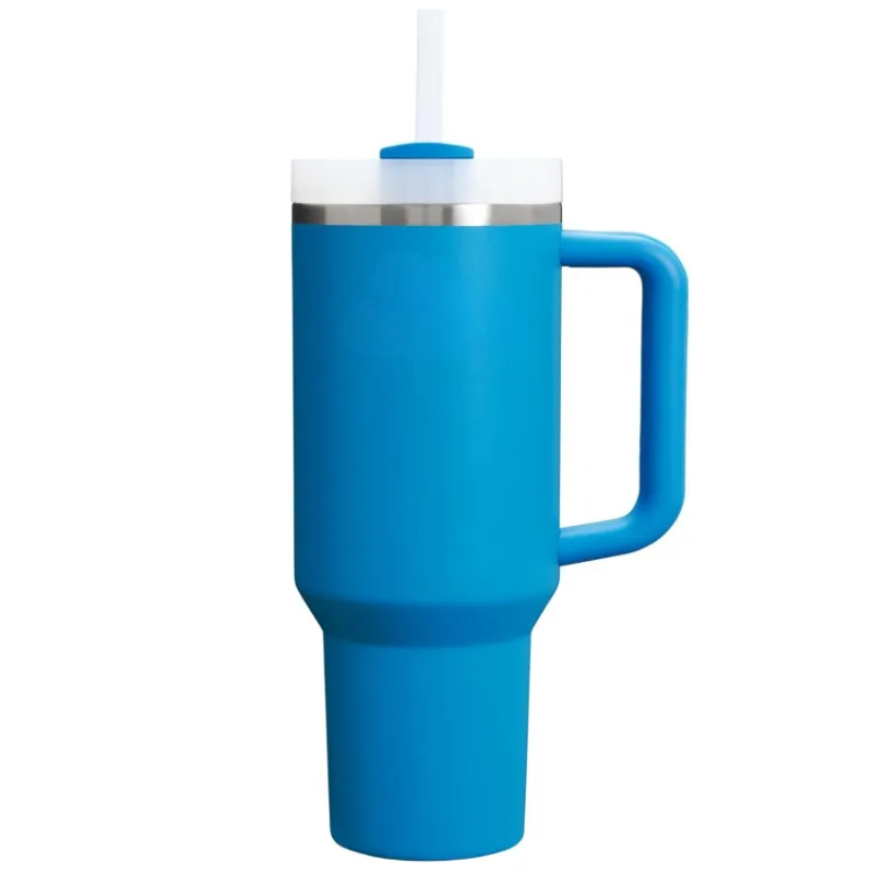 40oz Double-Wall Vacuum Insulated Travel Tumbler with Handle and Straw - Hugo Knives™