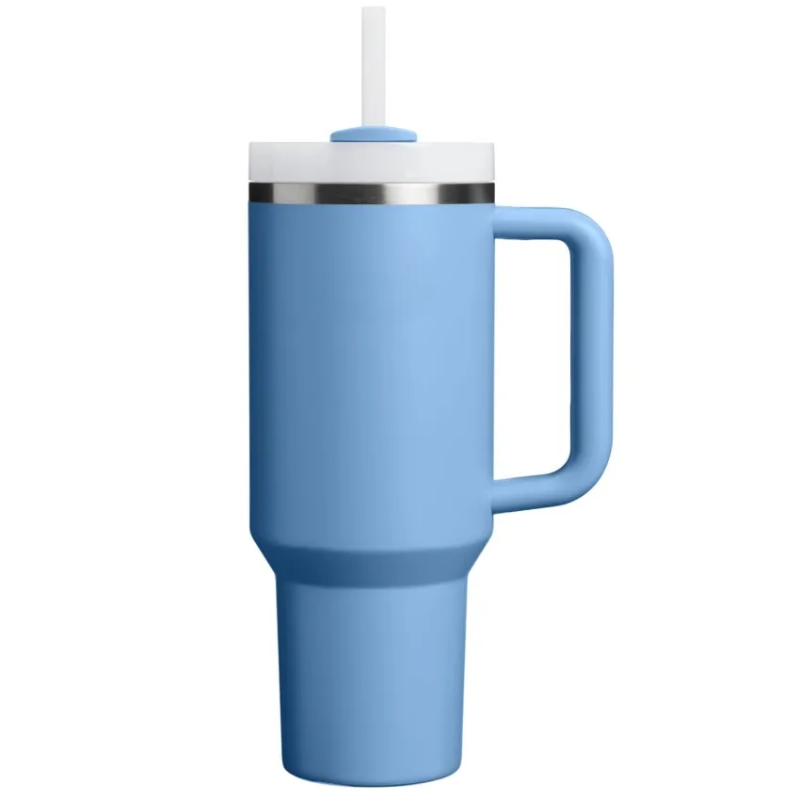 40oz Double-Wall Vacuum Insulated Travel Tumbler with Handle and Straw - Hugo Knives™