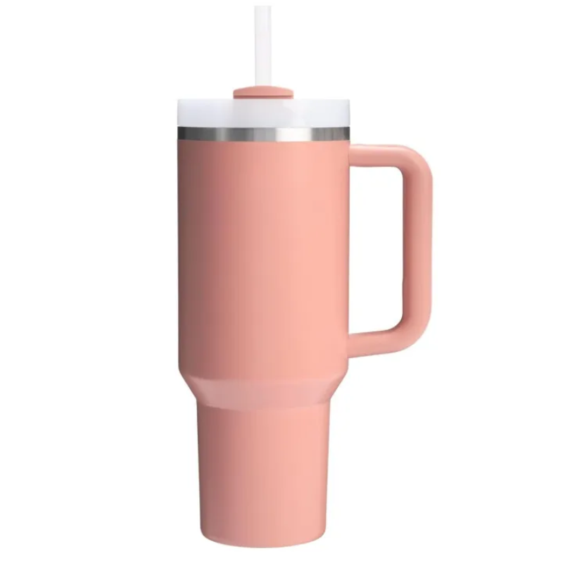 40oz Double-Wall Vacuum Insulated Travel Tumbler with Handle and Straw - Hugo Knives™