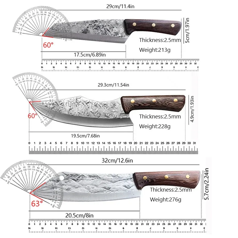 Handmade Japanese Full Tang Chef & Boning Knife – Steel Cleaver Cutter -Hugo Knives™