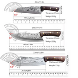 Handmade Japanese Full Tang Chef & Boning Knife – Steel Cleaver Cutter