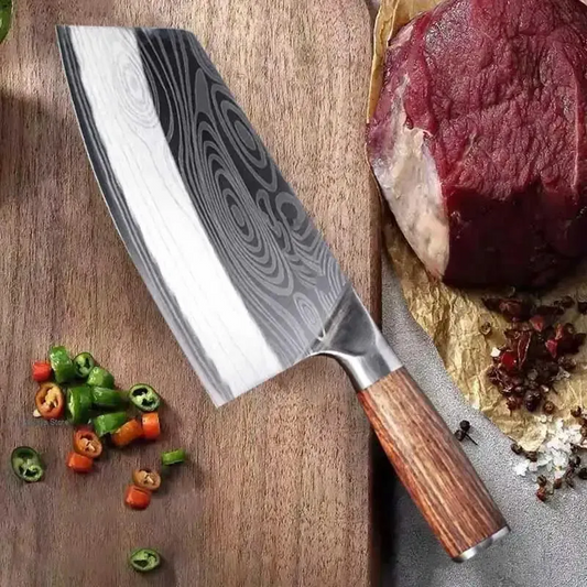 Professional Laser Damascus Japanese Chef & Cleaver Knife – Stainless Steel - Hugo Knives™