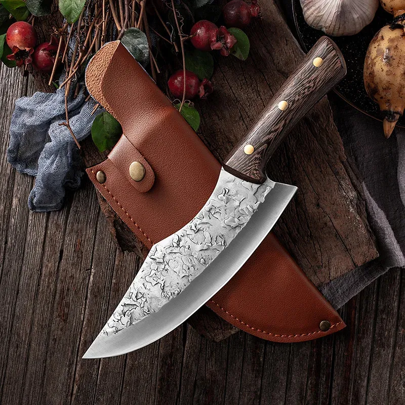Handmade Japanese Full Tang Chef & Boning Knife – Steel Cleaver Cutter -Hugo Knives™