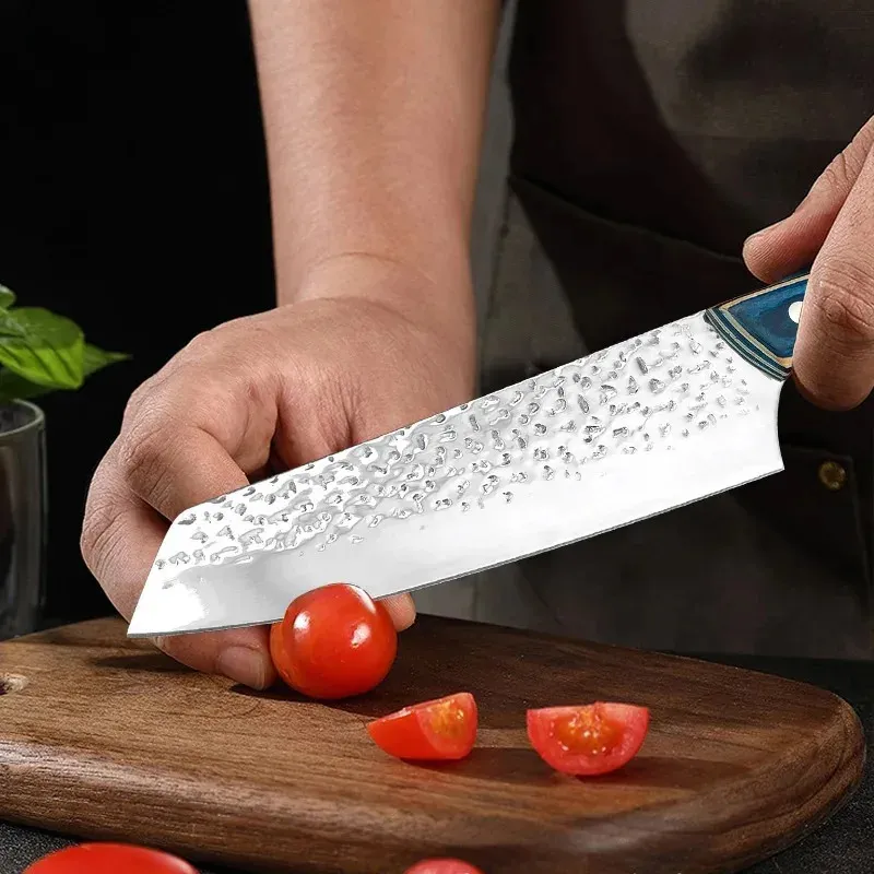Hand-Forged 5Cr15MoV Steel Boning & Butcher Knife, Blue Wood Handle Slicer - Hugo Knives™