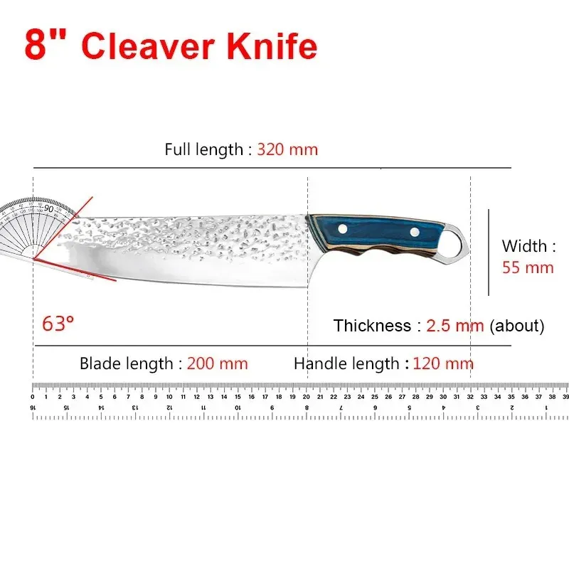 Hand-Forged 5Cr15MoV Steel Boning & Butcher Knife, Blue Wood Handle Slicer - Hugo Knives™