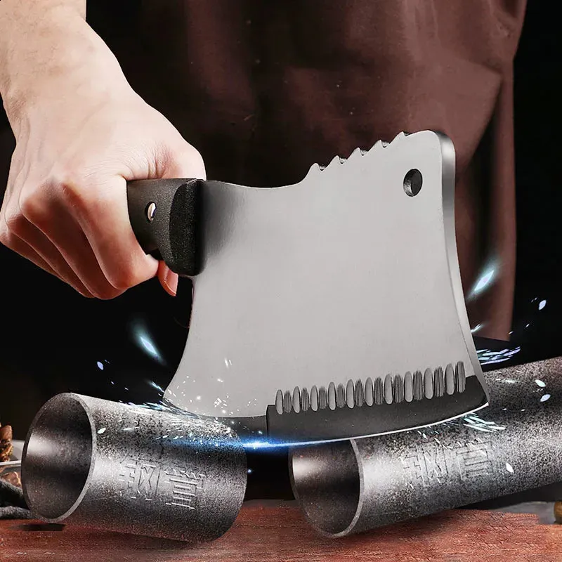 Hugo Knives Non-Stick Heavy-Duty Food Cleaver - Anti-Sticking Stainless Steel Meal Prep Slicer for Meat & Vegetables