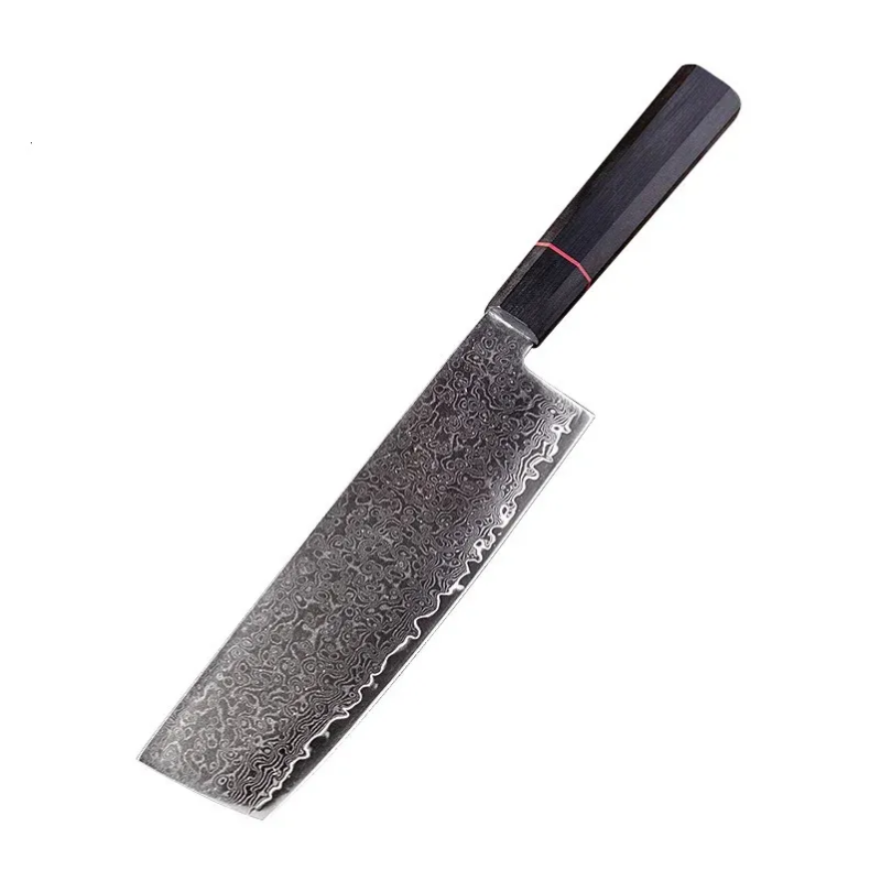Japanese Damascus Steel Kitchen Knife, Octagonal G10 Handle Chef Cutlery - Hugo Knives™