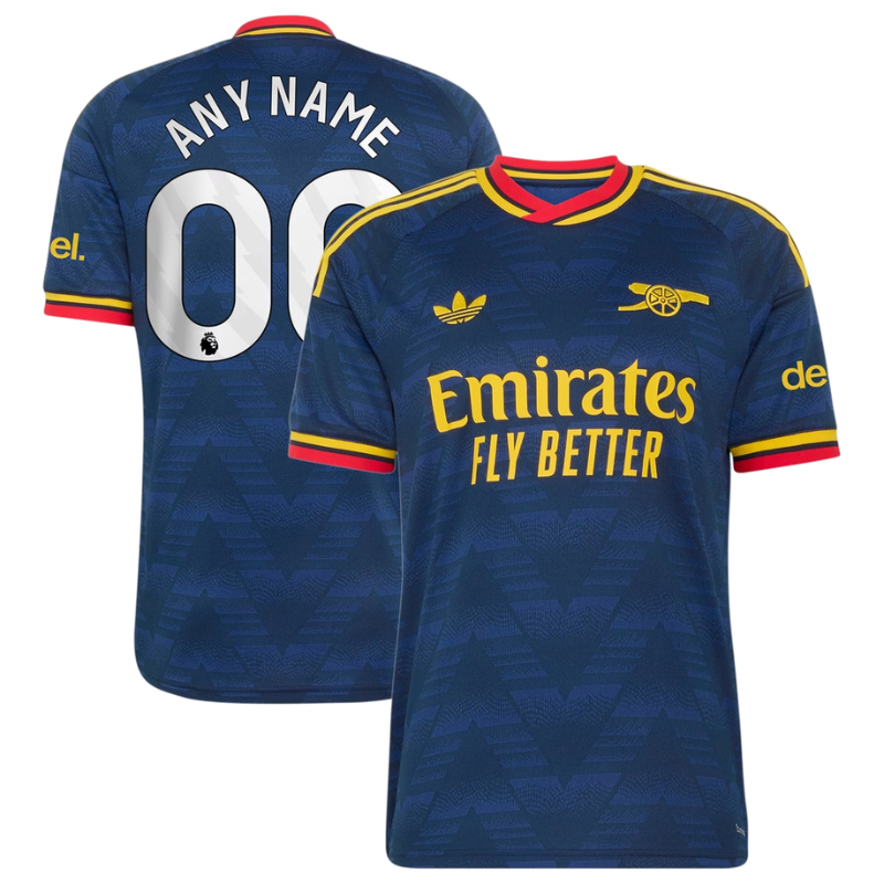 Men's Navy & Gold Custom Football Shirt (Arsenal)