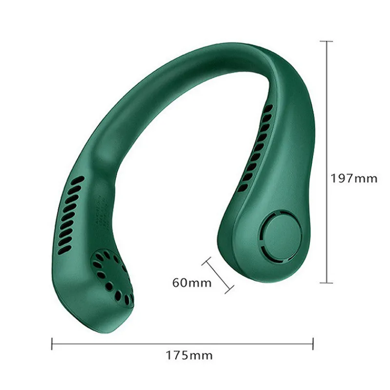 Portable Hands-Free Neck Fan - Rechargeable Wearable Bladeless Personal Cooling Fan, 3 Speeds
