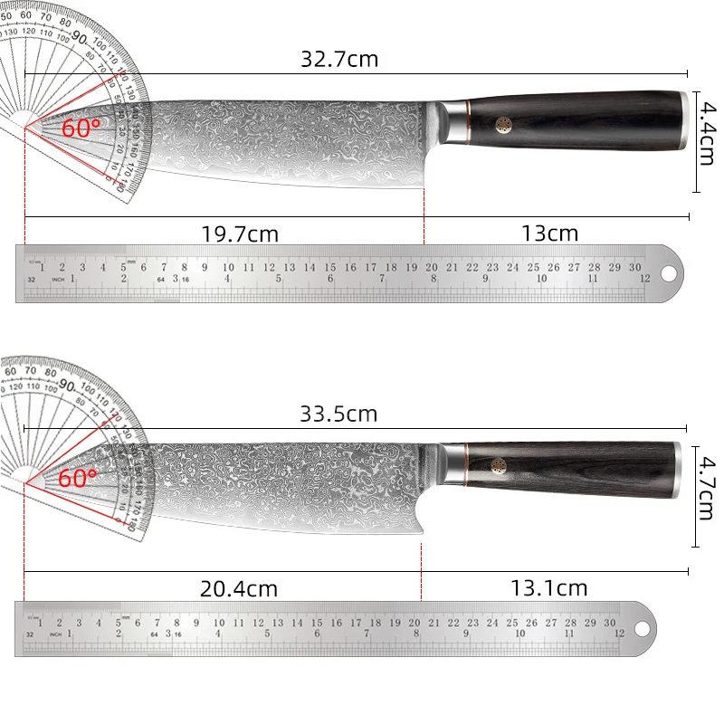2-Piece Premium Kitchen Knife Set, 67-Layer Damascus Steel - Hugo Knives™