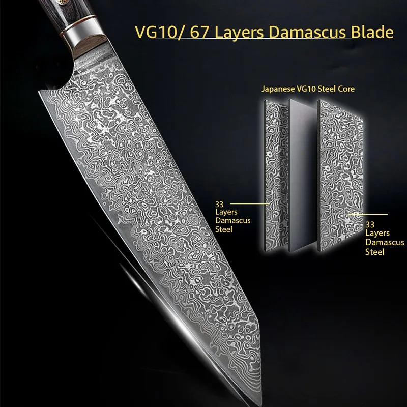 2-Piece Premium Kitchen Knife Set, 67-Layer Damascus Steel - Hugo Knives™