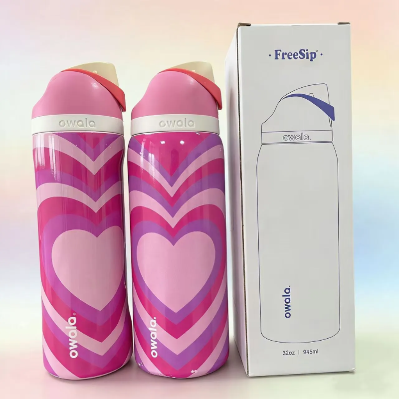 24oz Insulated Stainless Steel Water Bottle with Straw & Protective Silicone Boot - Leakproof Travel Flask