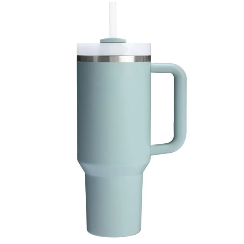 40oz Double-Wall Vacuum Insulated Travel Tumbler with Handle and Straw - Hugo Knives™