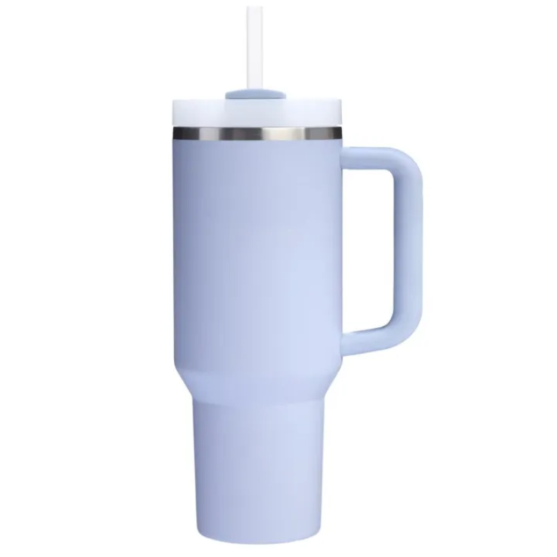 40oz Double-Wall Vacuum Insulated Travel Tumbler with Handle and Straw - Hugo Knives™