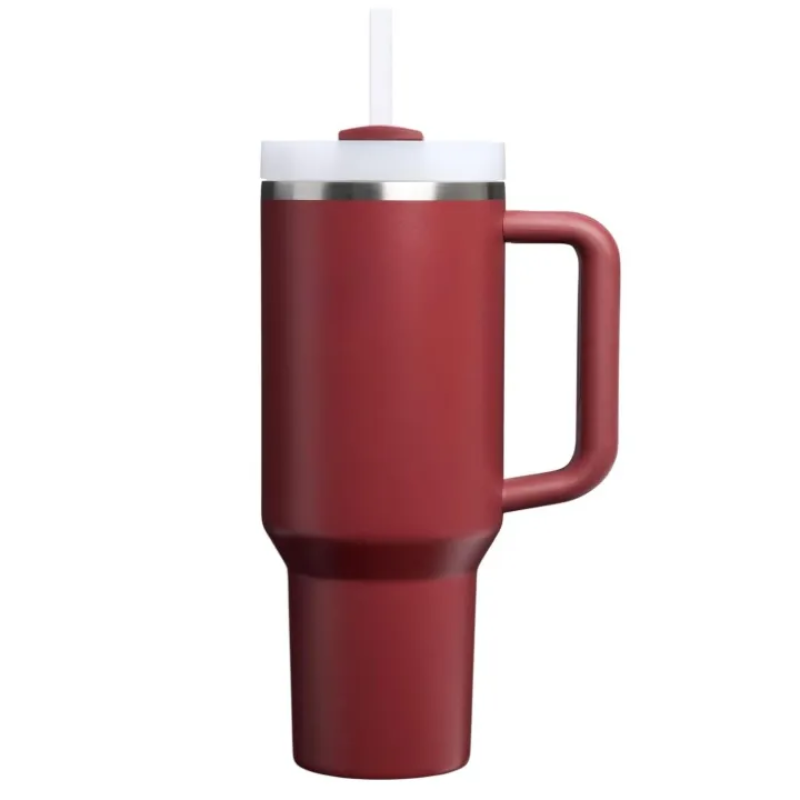 40oz Double-Wall Vacuum Insulated Travel Tumbler with Handle and Straw - Hugo Knives™