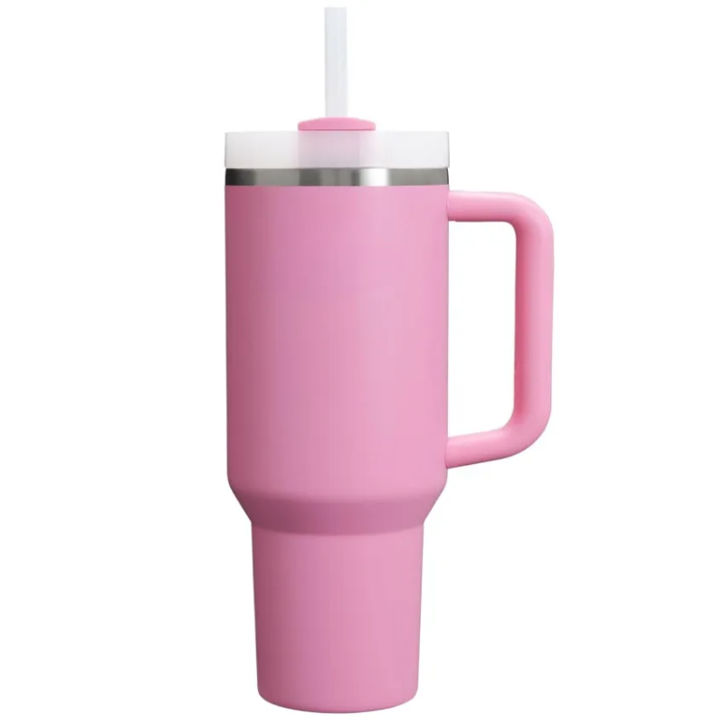 40oz Double-Wall Vacuum Insulated Travel Tumbler with Handle and Straw - Hugo Knives™