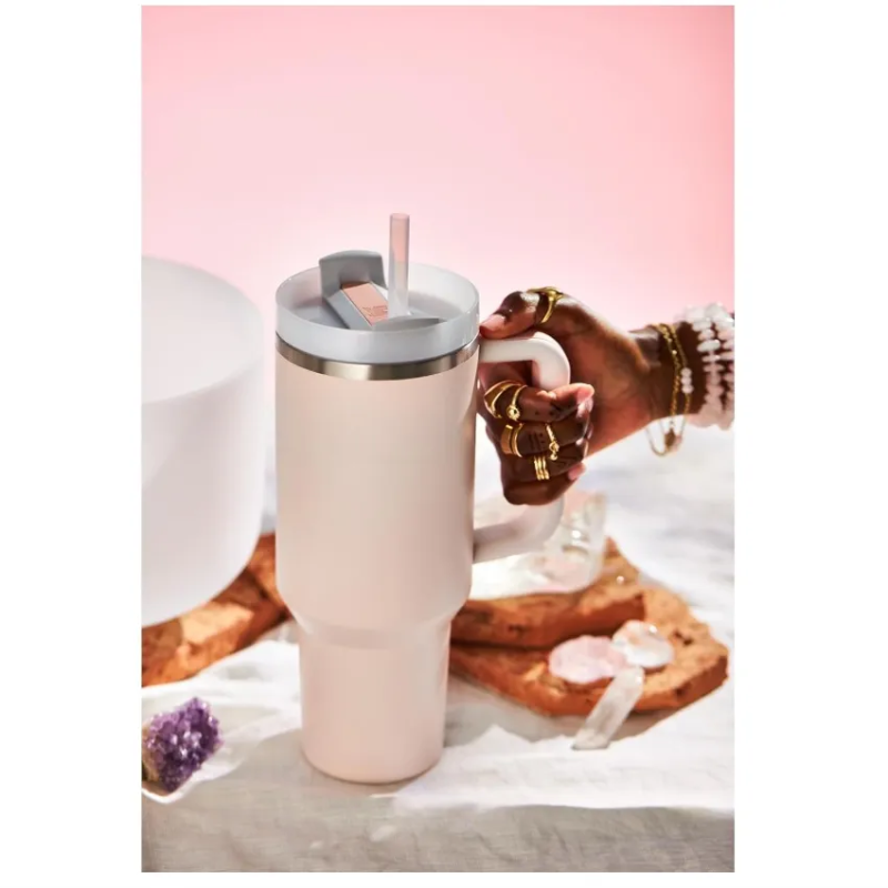 40oz Double-Wall Vacuum Insulated Travel Tumbler with Handle and Straw - Hugo Knives™