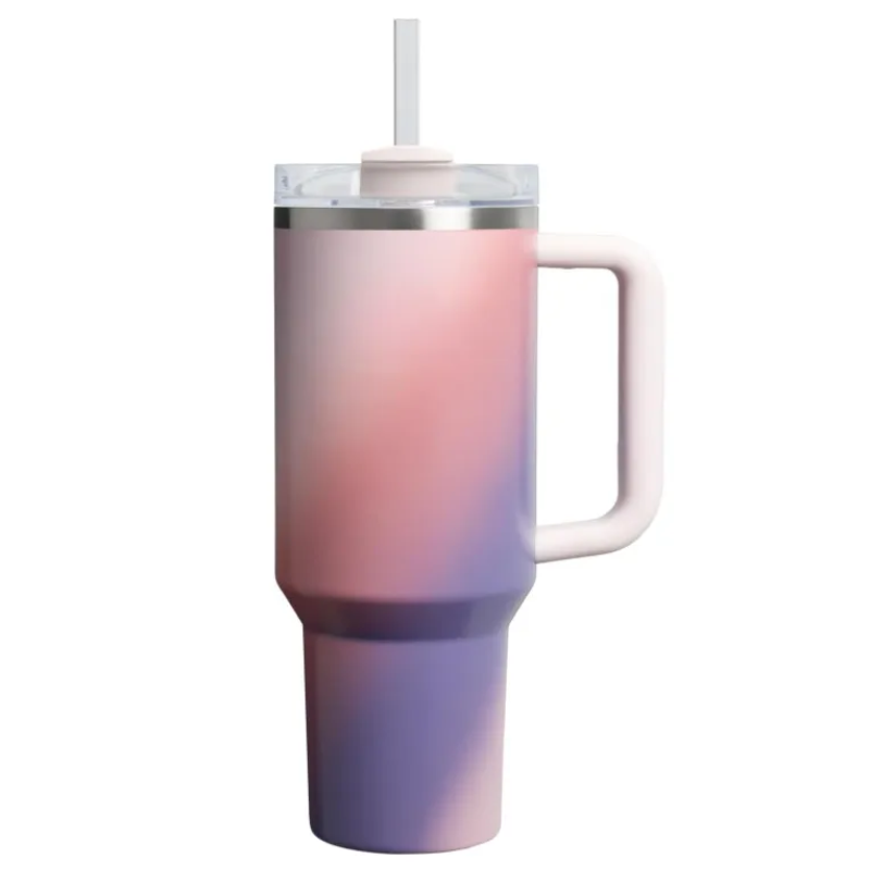 40oz Double-Wall Vacuum Insulated Travel Tumbler with Handle and Straw - Hugo Knives™