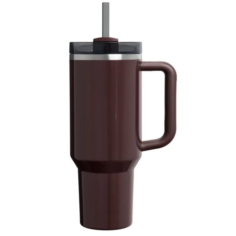 40oz Double-Wall Vacuum Insulated Travel Tumbler with Handle and Straw - Hugo Knives™