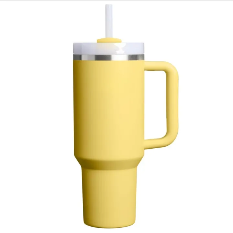 40oz Double-Wall Vacuum Insulated Travel Tumbler with Handle and Straw - Hugo Knives™