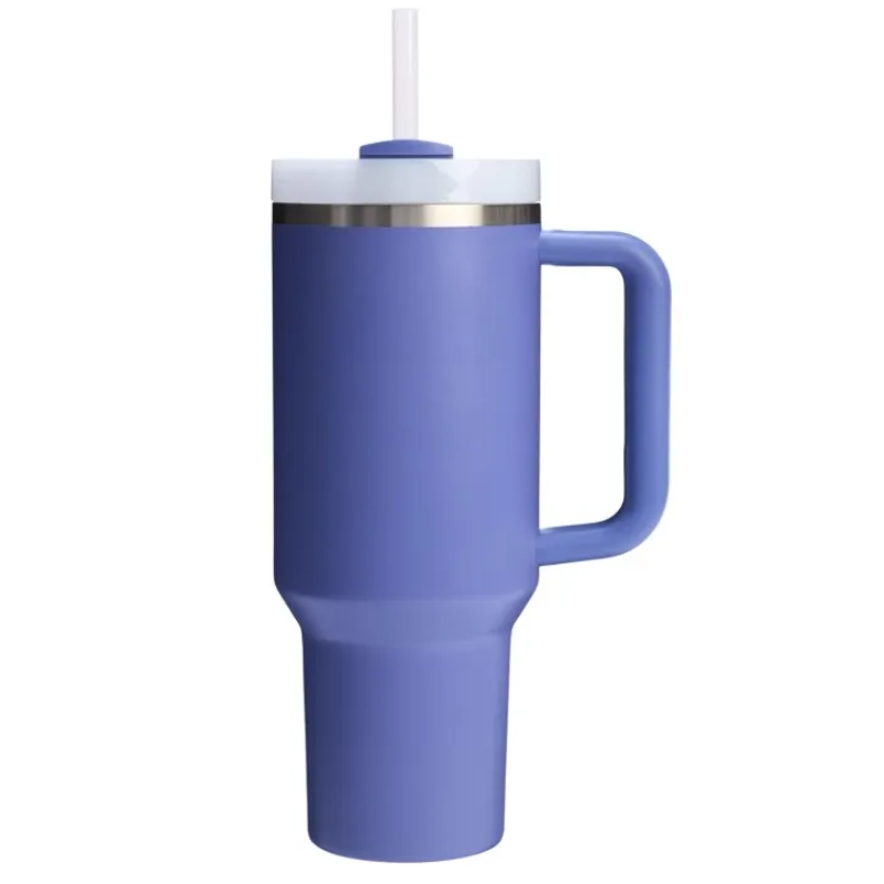 40oz Double-Wall Vacuum Insulated Travel Tumbler with Handle and Straw - Hugo Knives™