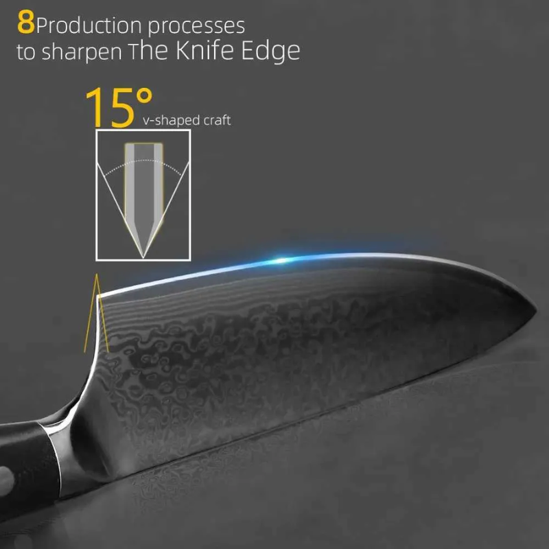 VG10 67-Layer Damascus Knife Set – Chef, Santoku, Bread | G10 Handle