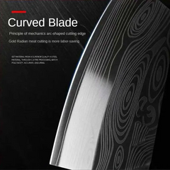 Professional Laser Damascus Japanese Chef & Cleaver Knife – Stainless Steel