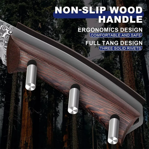 "2Pcs Damascus Steel Fillet & Boning Knives – Wooden Handle"