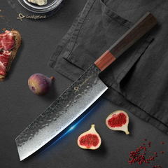 Hand-Forged 8-Inch Damascus Steel Western Chef and Fish Kitchen Knife