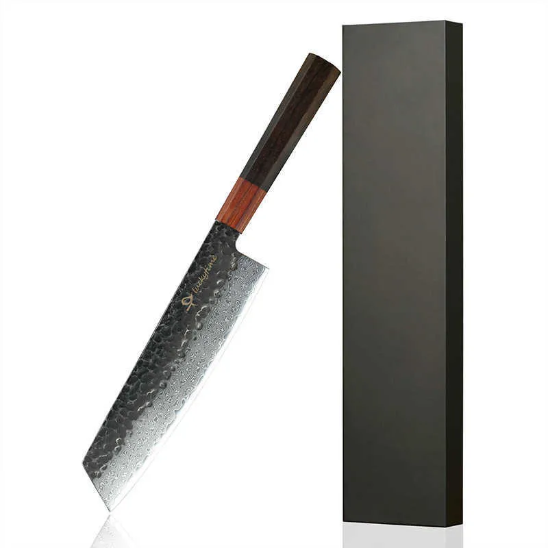 Hand-Forged 8-Inch Damascus Steel Western Chef and Fish Kitchen Knife