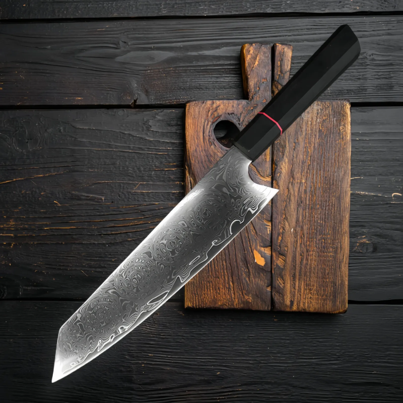Hugo Knives 8 Inch Damascus Steel Food Slicer - Premium 67-Layer VG10 Culinary Tool with Ergonomic G10 Handle