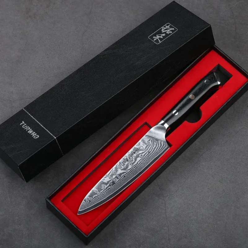 TURWHO 5-Inch Professional Utility and Fruit Paring Knife – 67-Layer Japanese Damascus Steel