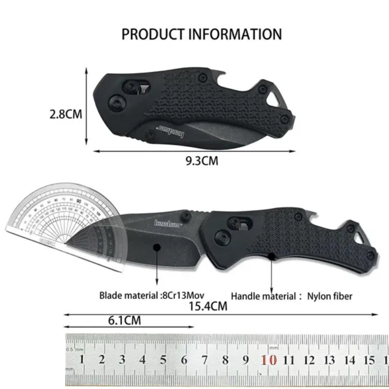 Kershaw Craze Blackwashed 8Cr13MoV Outdoor Camping Hunting - Hugo Knives™