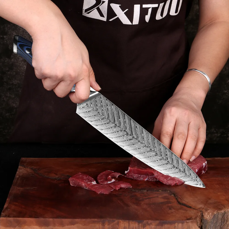 XITUO High-Quality 8quotinch Damascus Chef Knife AUS10 Stainless Steel Kitchen Knife Japanese