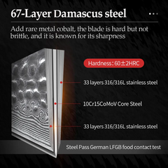 Santoku Damascus Stainless Steel Japanese Kitchen Knives Cooking Tools