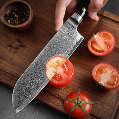 Santoku Damascus Stainless Steel Japanese Kitchen Knives Cooking Tools