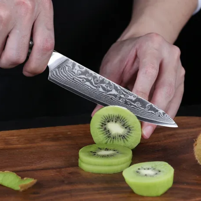 TURWHO 5-Inch Professional Utility and Fruit Paring Knife – 67-Layer Japanese Damascus Steel