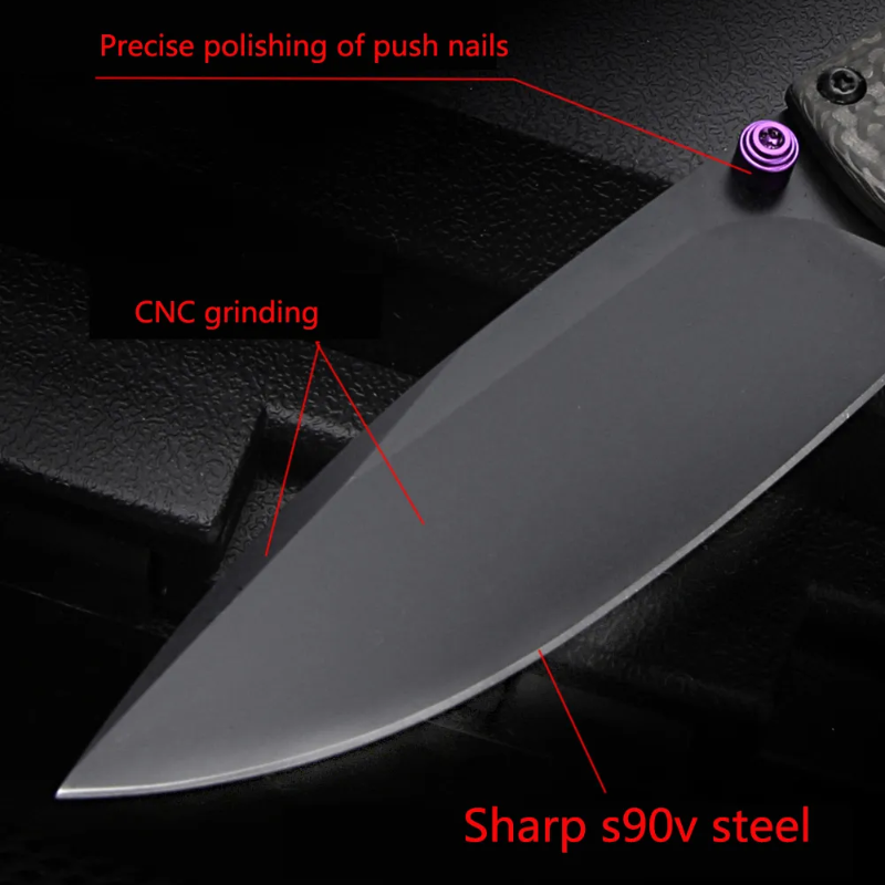 BM 560BK Carbon Fiber Handle  Folding Knife 535 Outdoor Camping Fishing Tool - Hugo Knives™