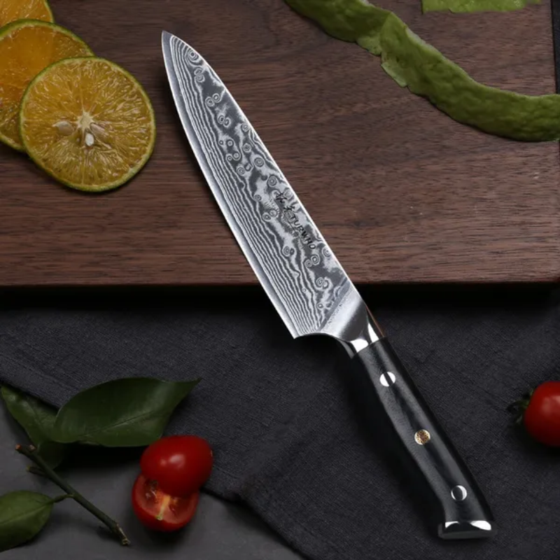 TURWHO 5-Inch Professional Utility and Fruit Paring Knife – 67-Layer Japanese Damascus Steel