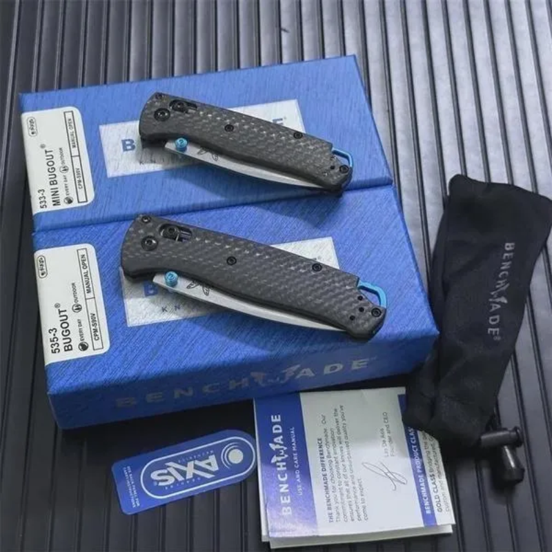 Benchmade Carbon Fiber Handles 535-3 MINITool 535CF For Outdoor Hunting -Hugo Knives™