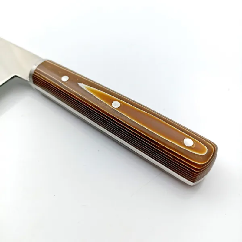 Japanese Nakiri and Cleaver Style Kitchen Knife with Werzalite Handle