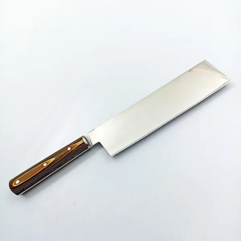 Japanese Nakiri and Cleaver Style Kitchen Knife with Werzalite Handle