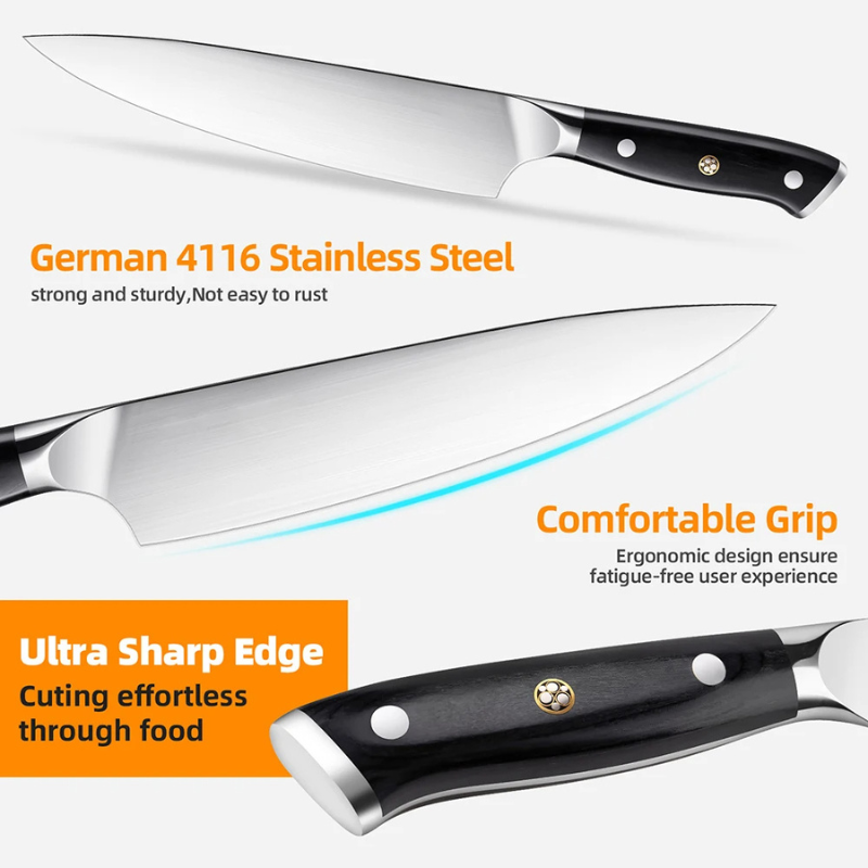 8-Inch German Stainless Steel Professional Chef Knife