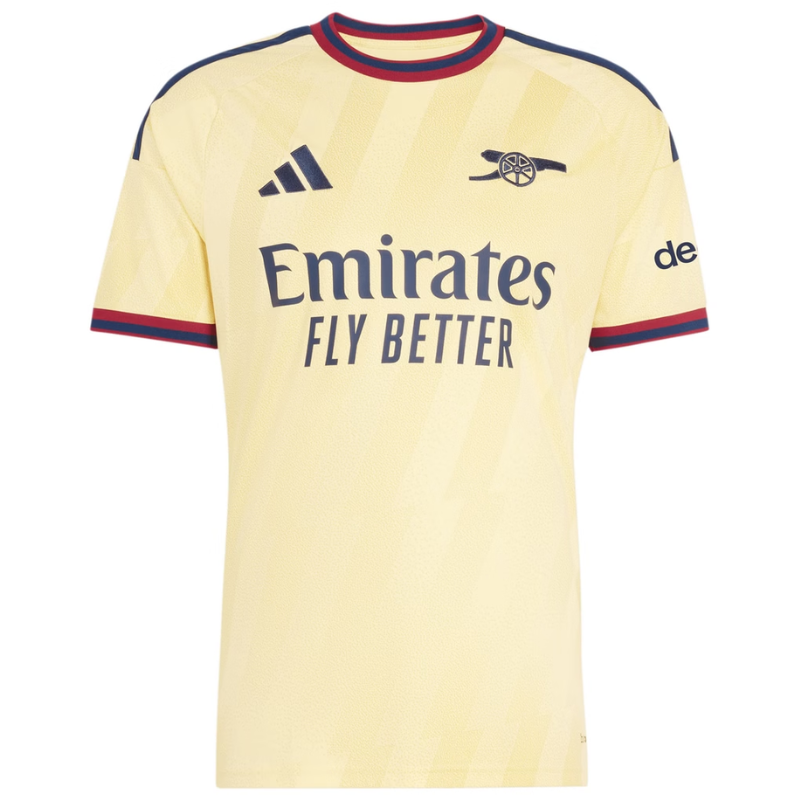 Men's Pale Yellow & Navy Custom Football Shirt (Arsenal)
