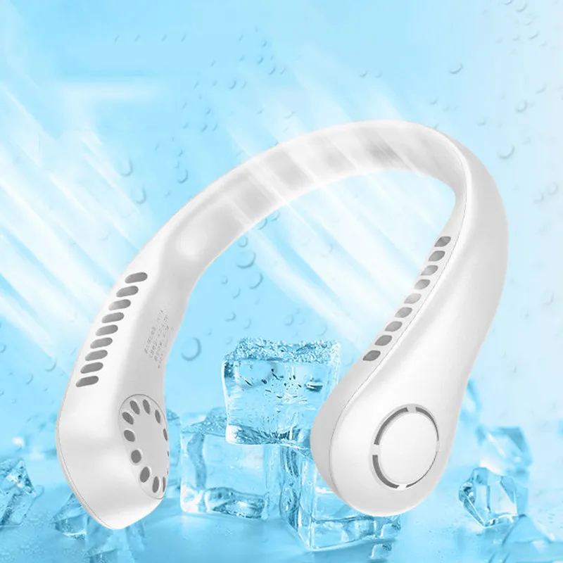 Portable Hands-Free Neck Fan - Rechargeable Wearable Bladeless Personal Cooling Fan, 3 Speeds