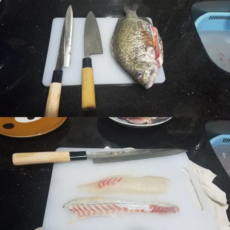 Professional Japanese Single-Bevel Deba & Sashimi Knife, Stainless Steel Fish Fillet Slicer - Hugo Knives™