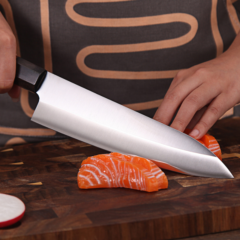 Handmade Forged 10-Inch Stainless Steel Sashimi, Sushi, and Chef Cleaver Knife