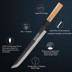 TURWHO 10.5 Kitchen Knife Japanese Damascus Steel